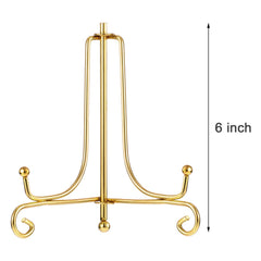 Gold iron plate display stand 6 inch for photos