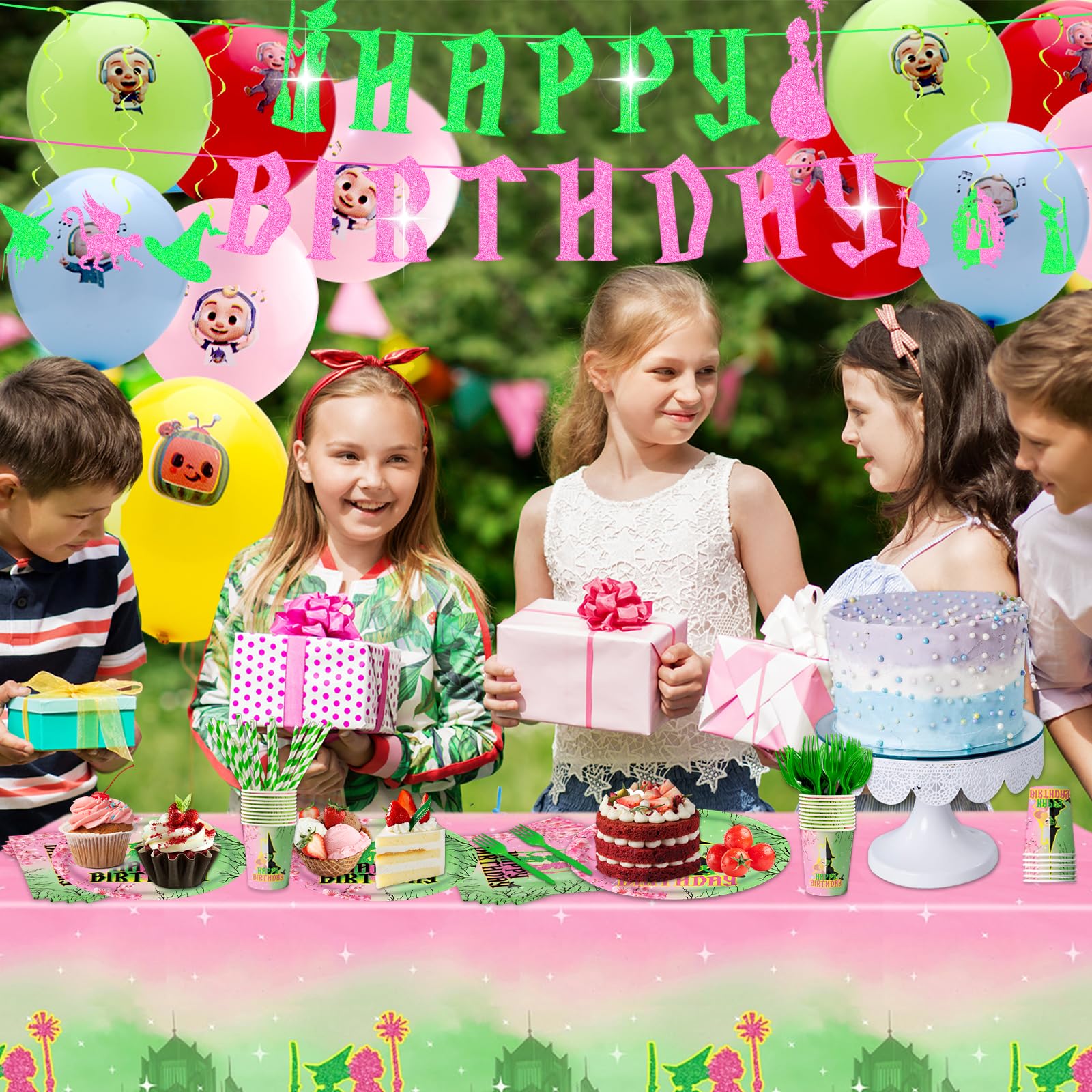 Witch birthday banner from 122Pcs set image
