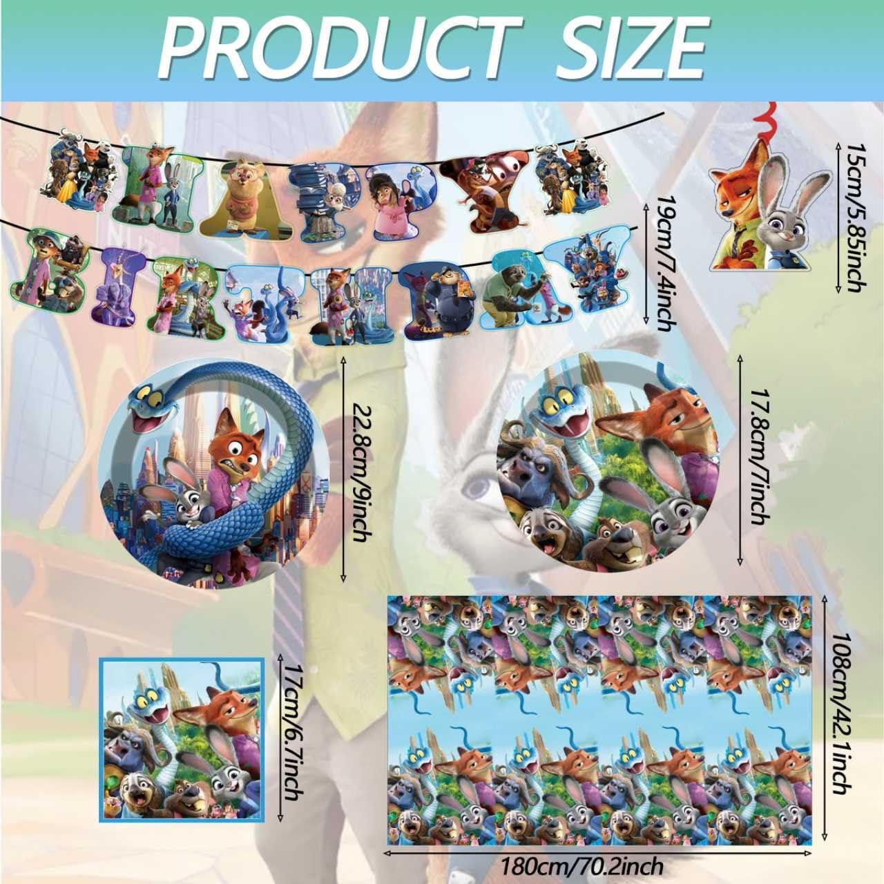 20 7-inch plates and 20 9-inch plates from Zootopia set