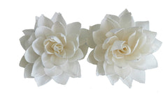 plawanature Waterlily Lotus Flower 5inch Sola Flower set of 2 with cotton wick