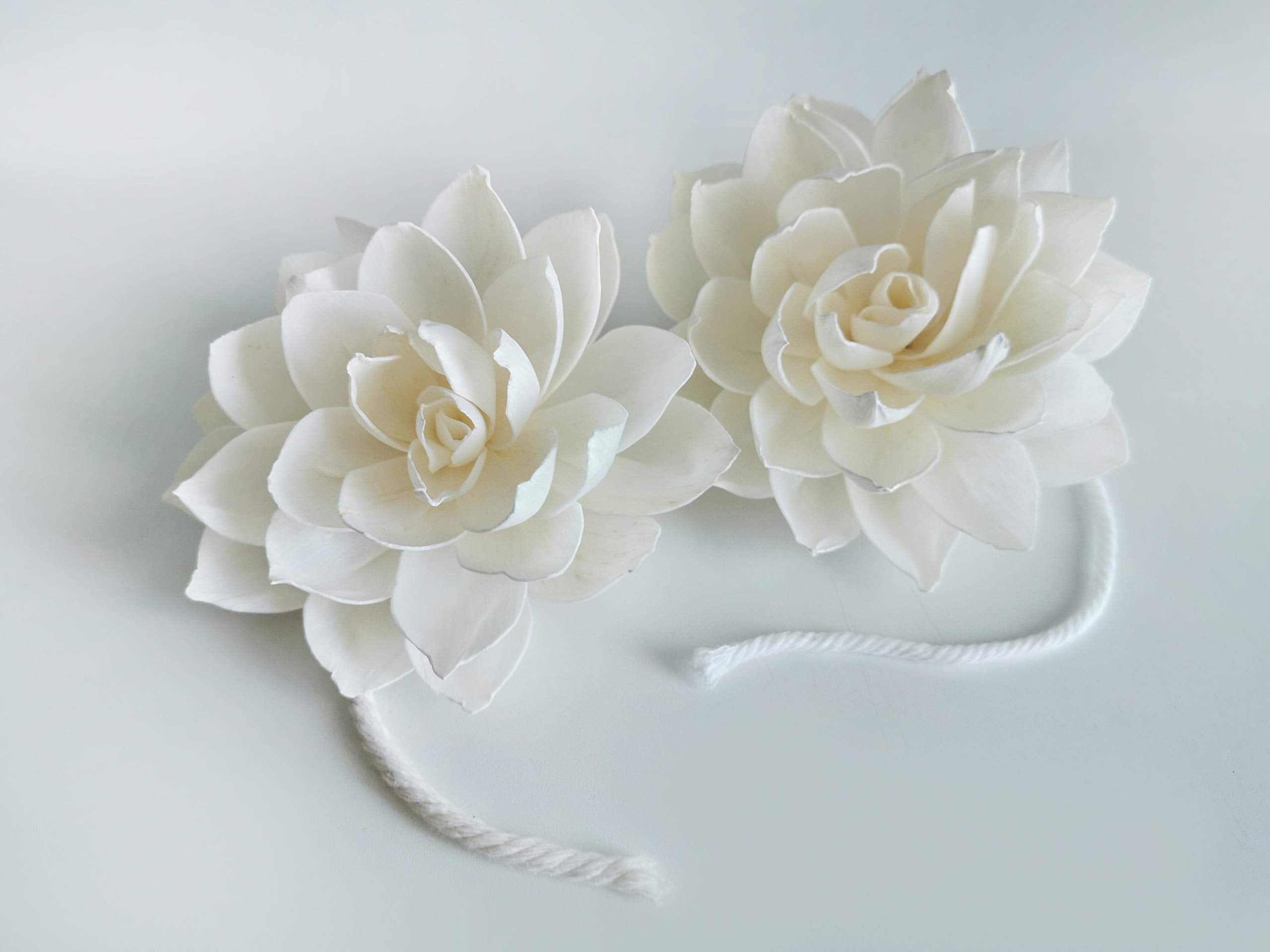 Waterlily Lotus Flower 5inch diameter sola flower with 6inch cotton wick