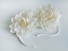 Waterlily Lotus Flower 5inch diameter sola flower with 6inch cotton wick