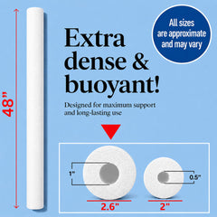 Play22 pool noodles 6 pack in white color