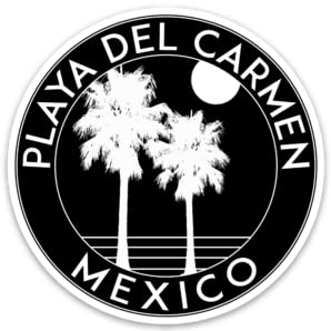 Playa Del Carmen sticker 3-inch size for laptops and luggage