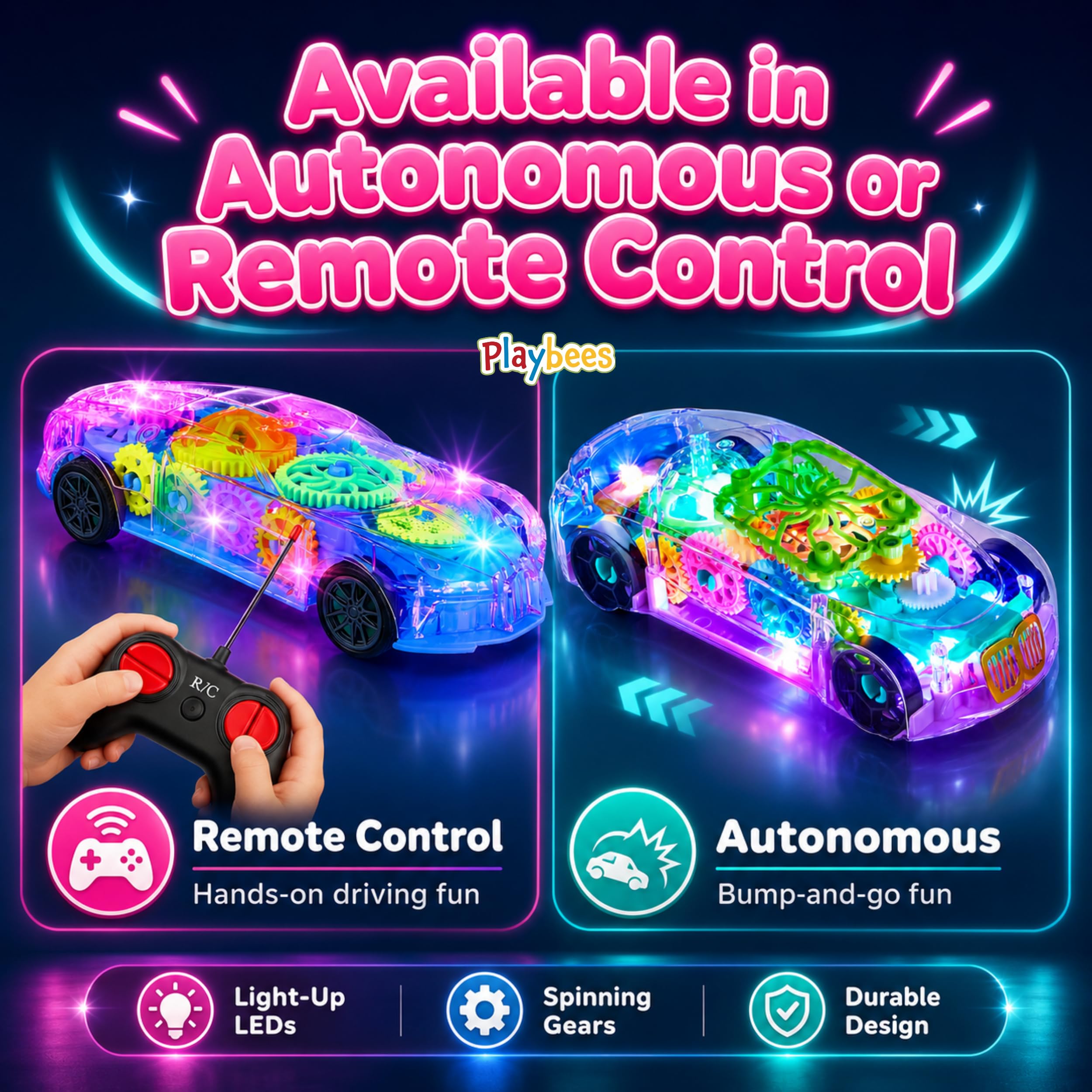Playbees bump and go action car