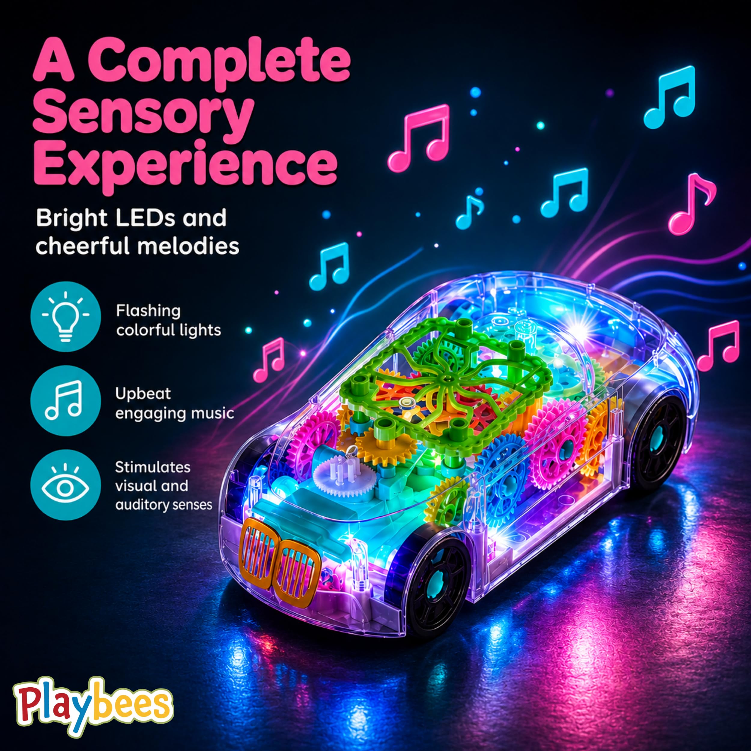Playbees moving gears toy car educational