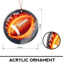 Player coach decor football ornament display