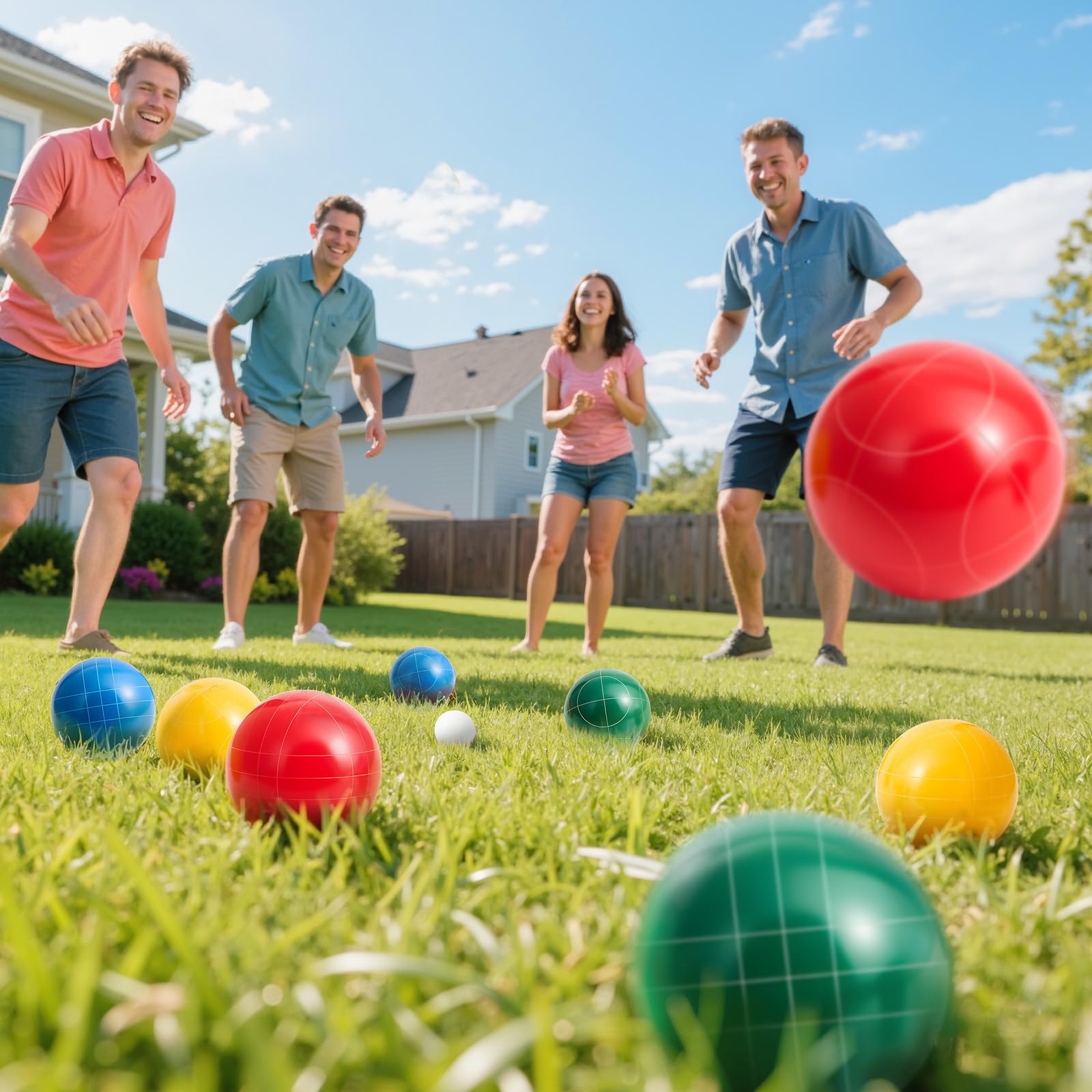 Outdoor bocce game set by VEVOR for lawn beach backyard