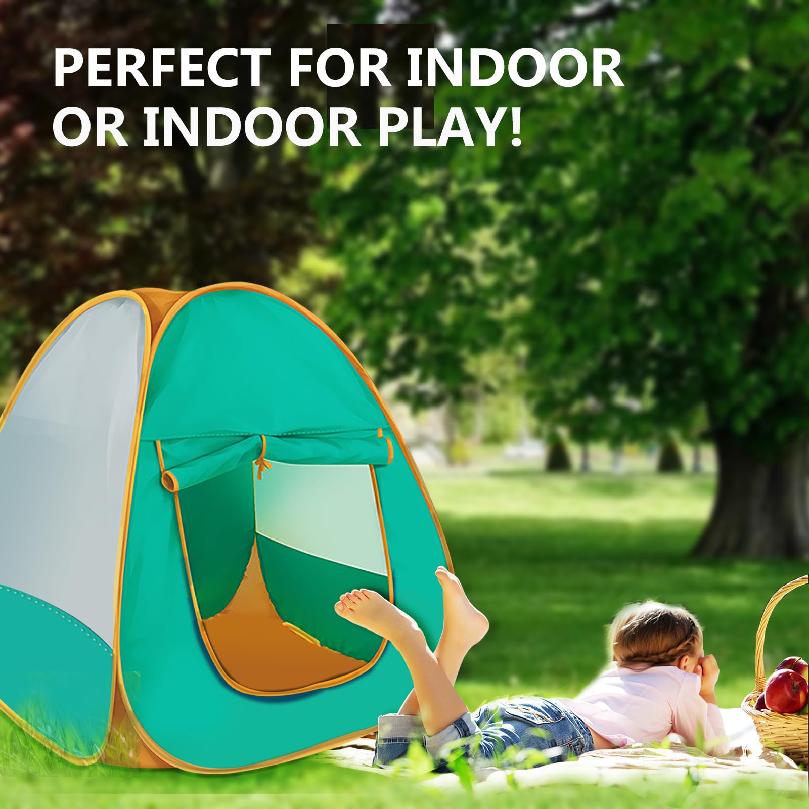Pop up play tent ready for indoor or outdoor use