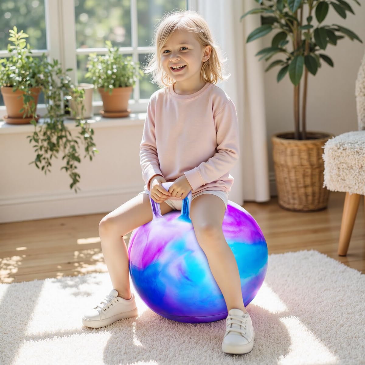 18 inch diameter hopper ball with secure grip handle
