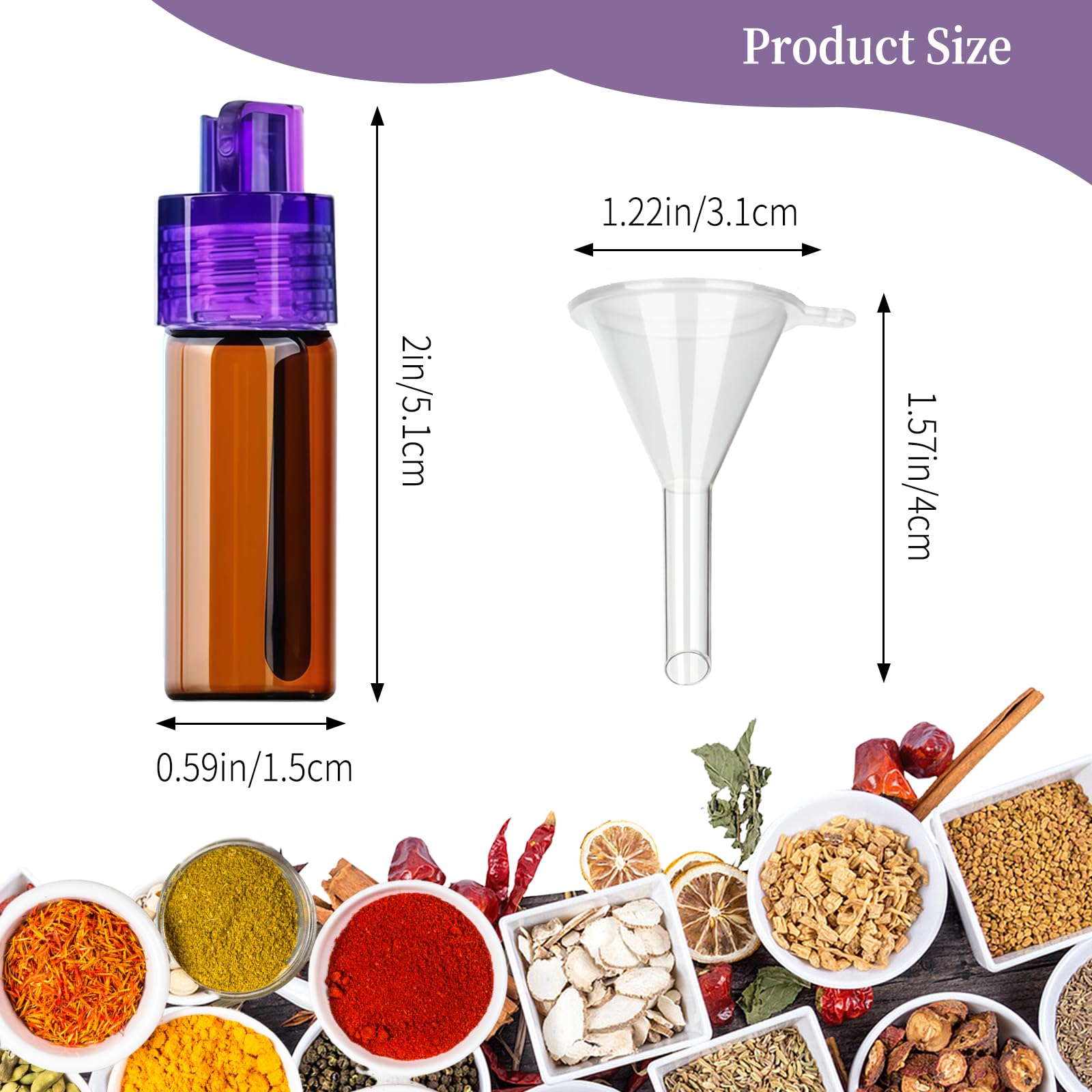 8 pack Plgardpo spice containers with funnel storage box