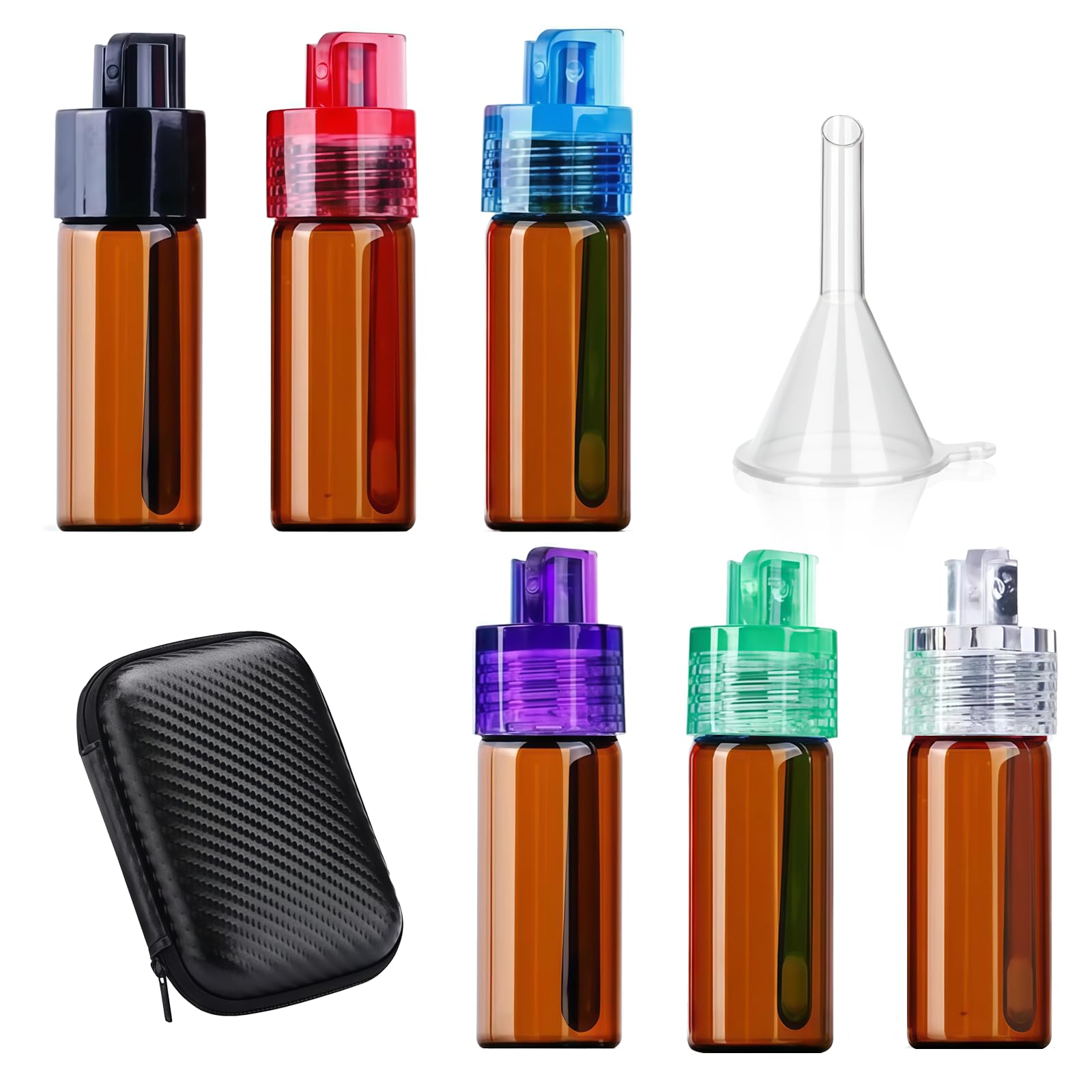 Compact mini glass spice dispenser set for travel