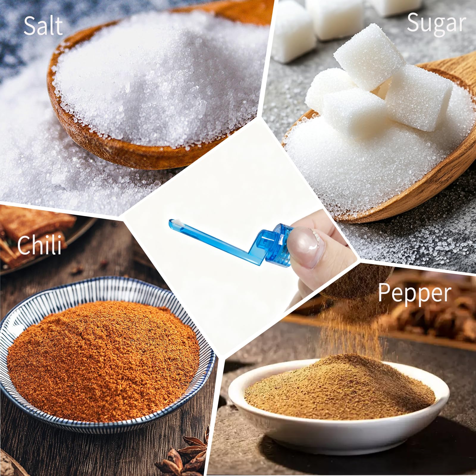 Travel glass vial spice containers for camping use