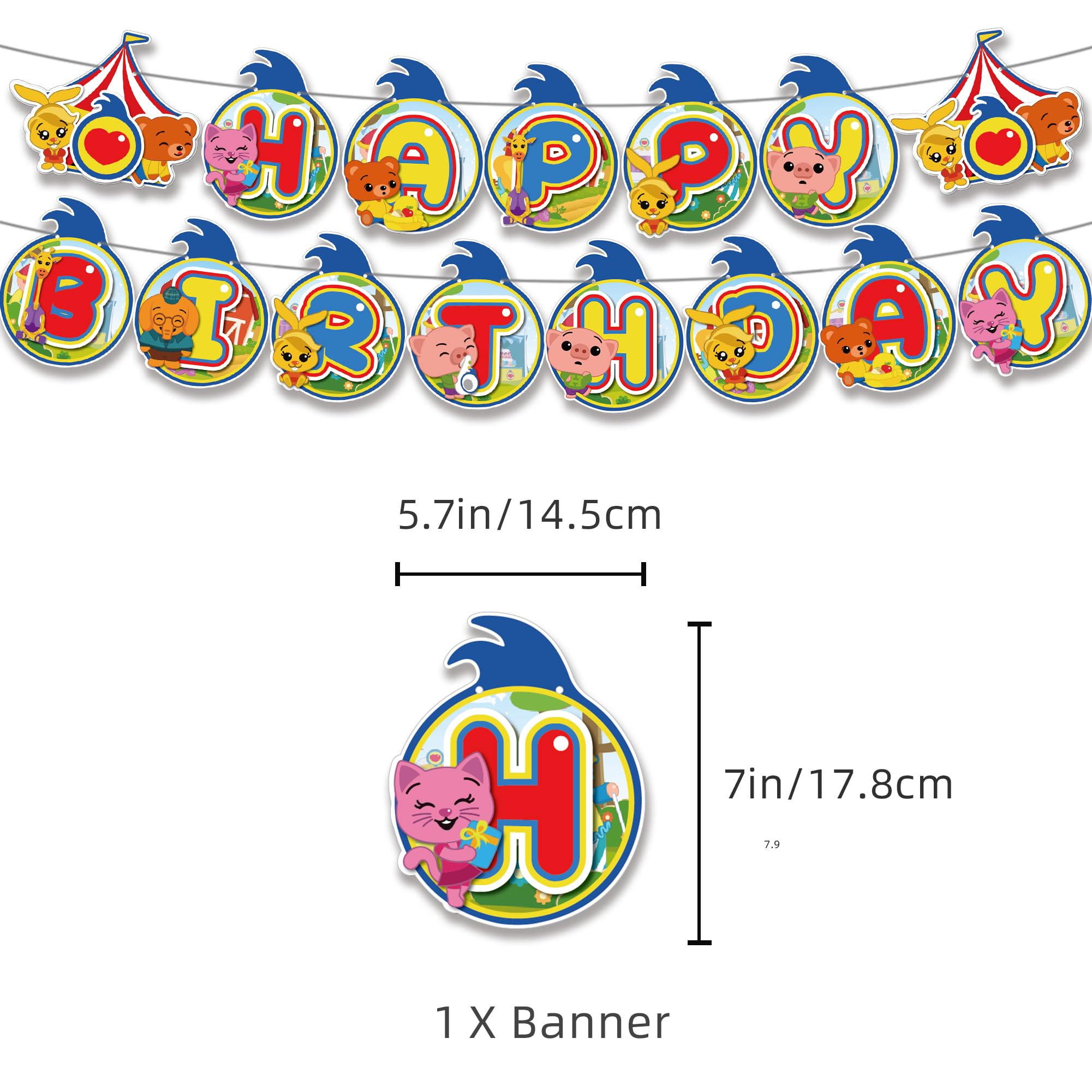 Plim Plim Birthday Party Decorations Kit cupcake toppers 12