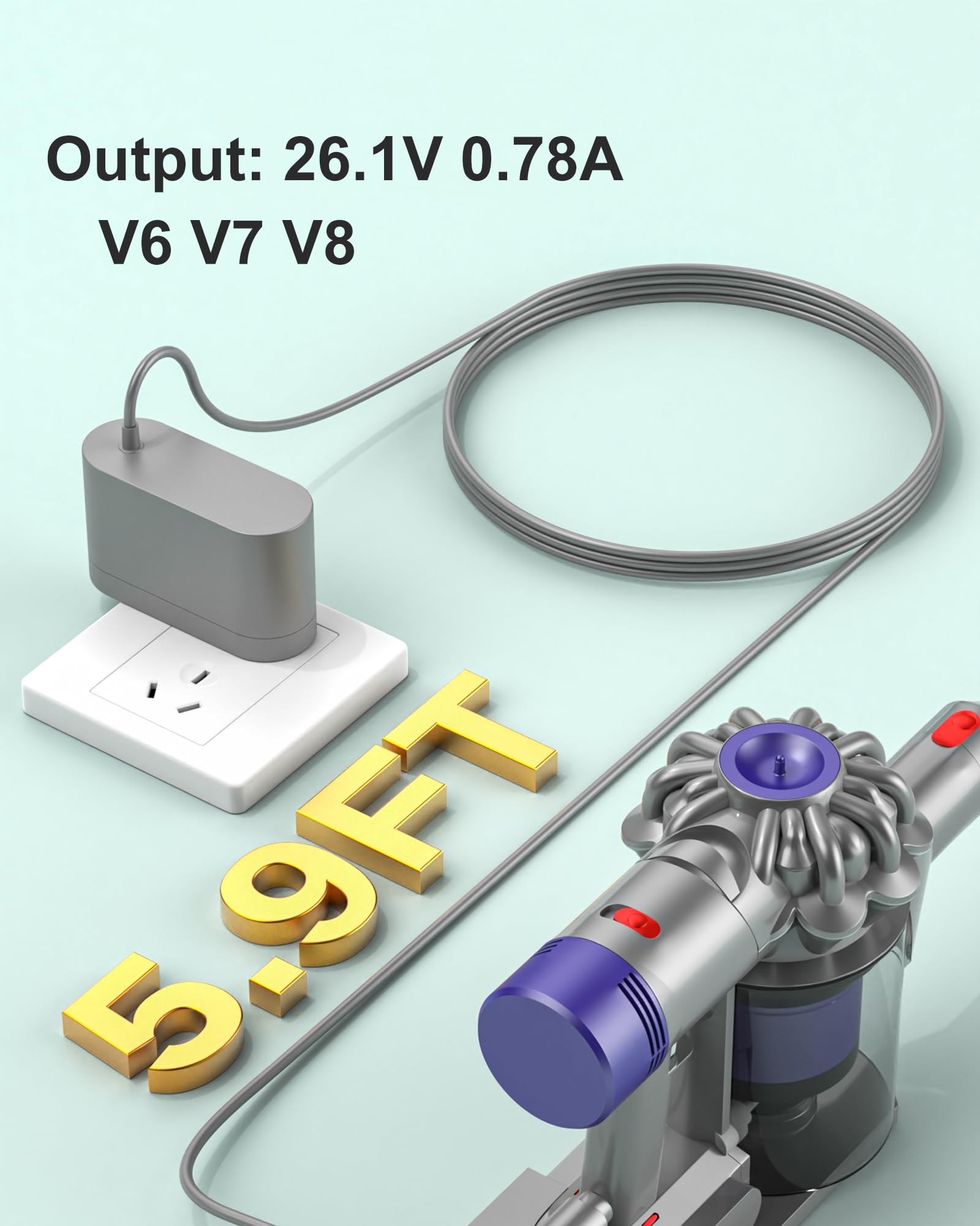 Plug-and-play replacement charger for Dyson cordless vacuums