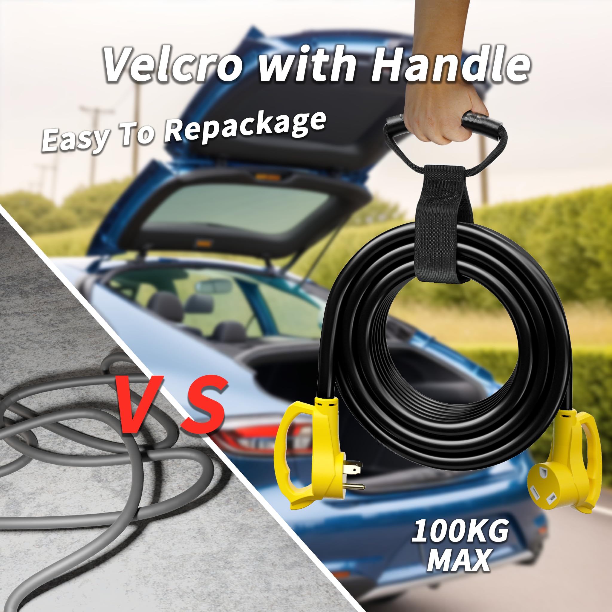 Flexible jacket rv extension cord for easy bending