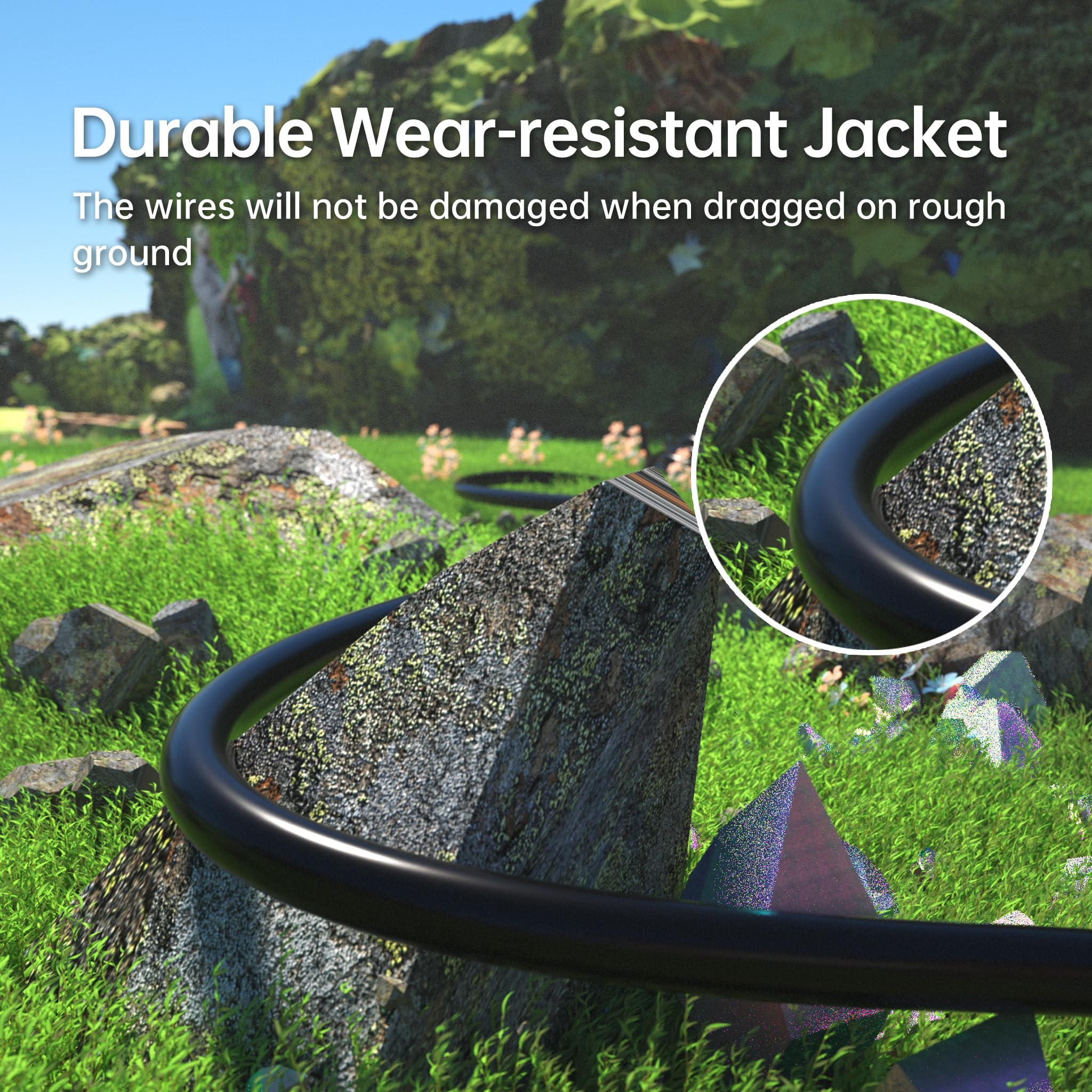 Durable strain relief and 1500V tested PlugSaf 3 ft cord