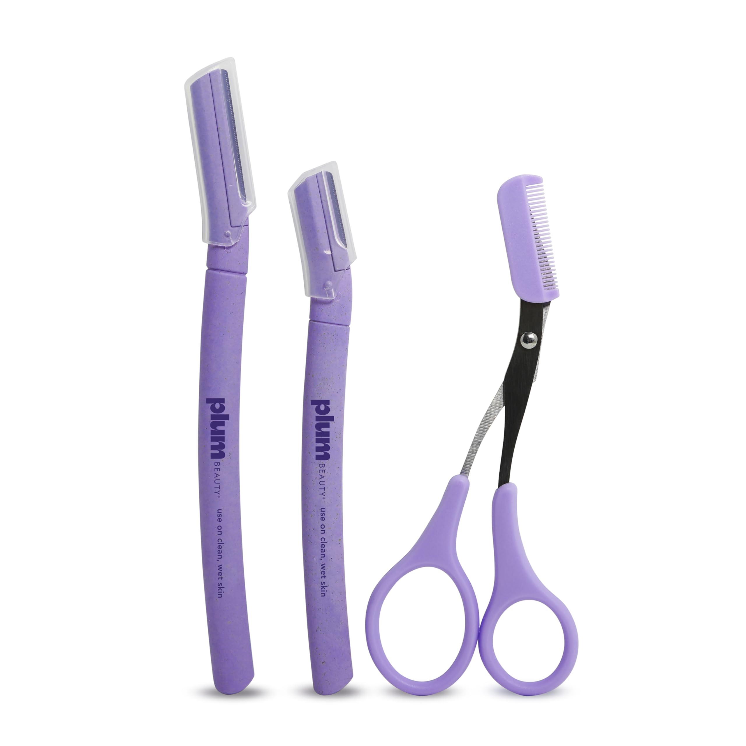 Packaging display for Plum Beauty Eyebrow Shaping Set