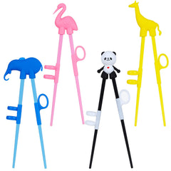 Plum Garden 4 pcs kid chopsticks with animal toppers