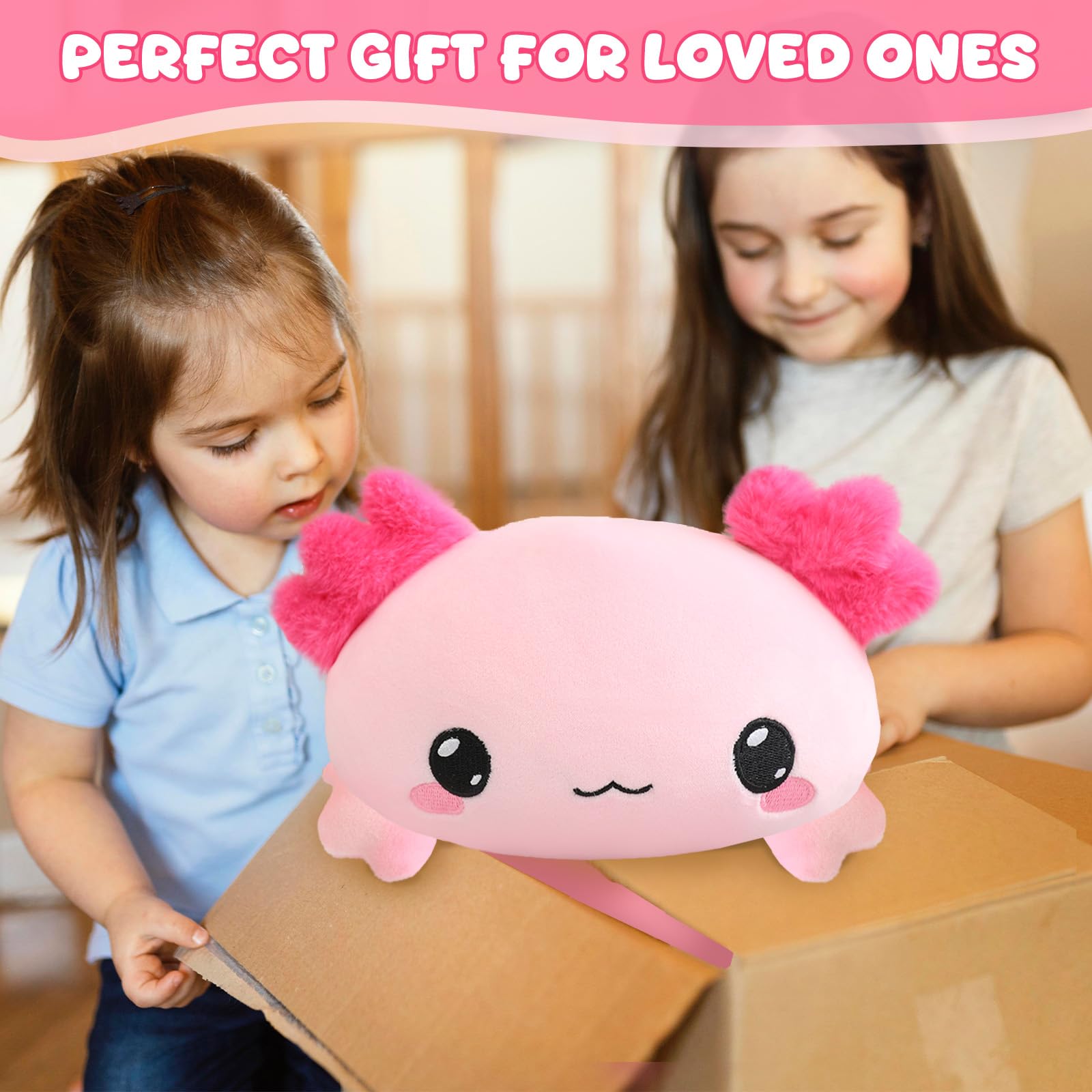 Axoltol weighted plush toy for bedtime and car rides