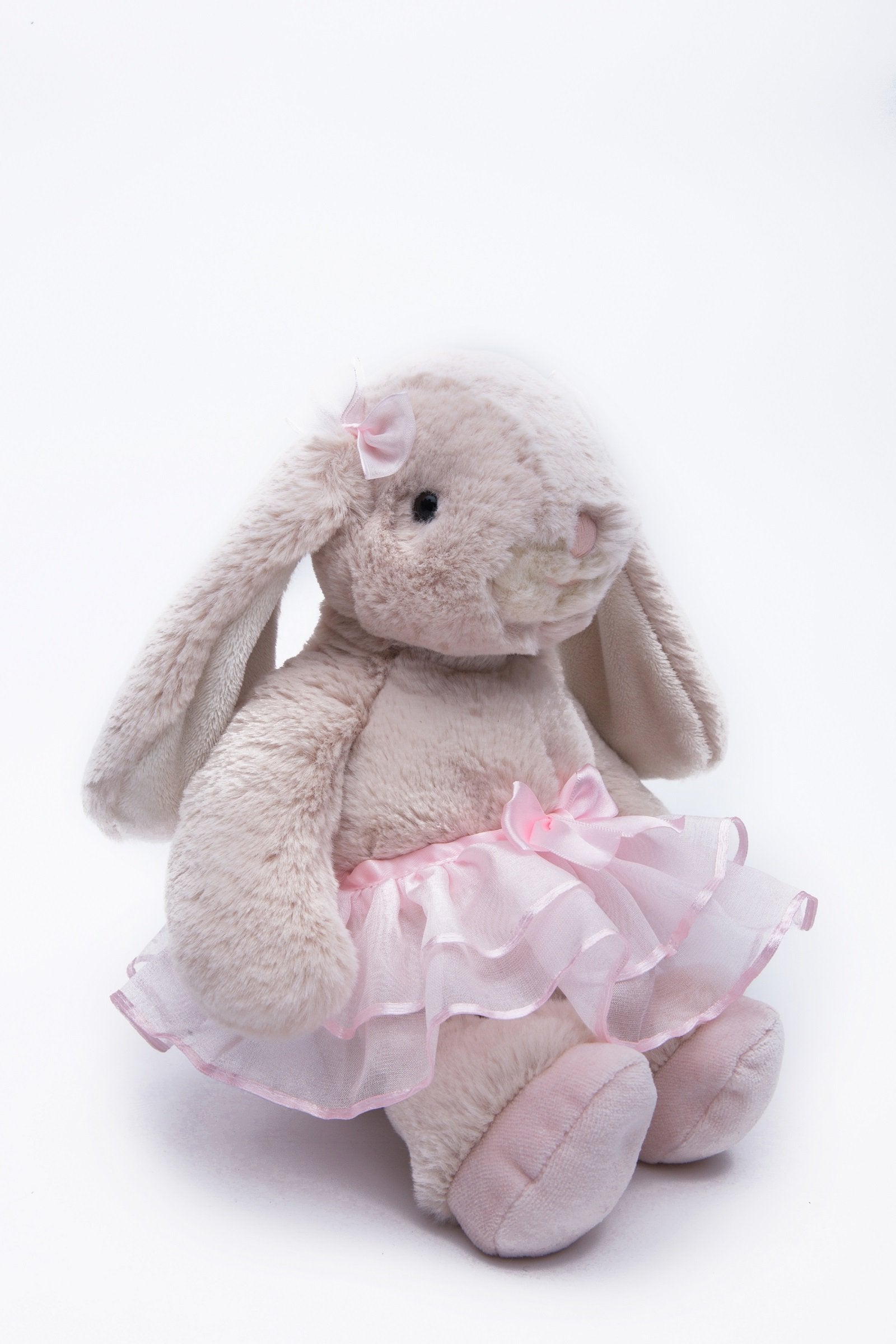Beads on bottom help the bunny sit