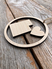 Utah Ornament Utah Love state decor for home office dorm