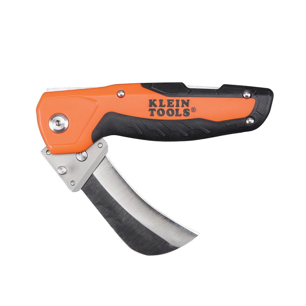 Pocket carry view of Klein Tools 44218 knife with belt clip