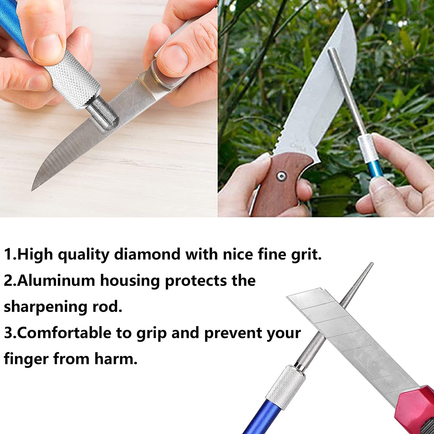 sharpening rod packaged with carrying bag