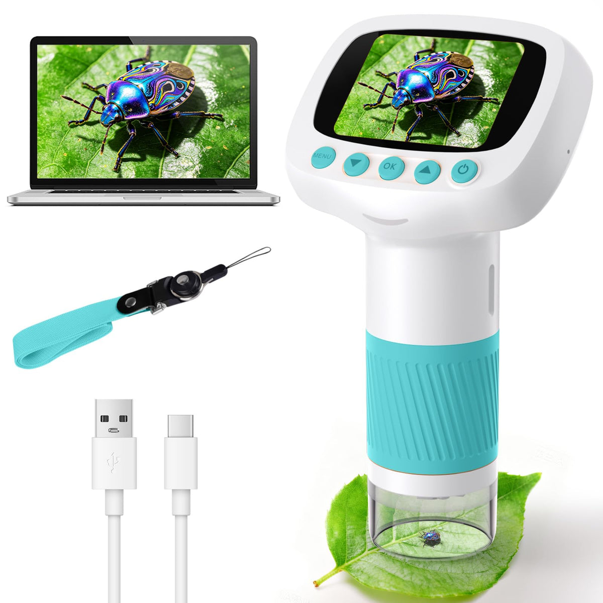 Pocket Kids Microscope 1000X with 2 inch IPS display