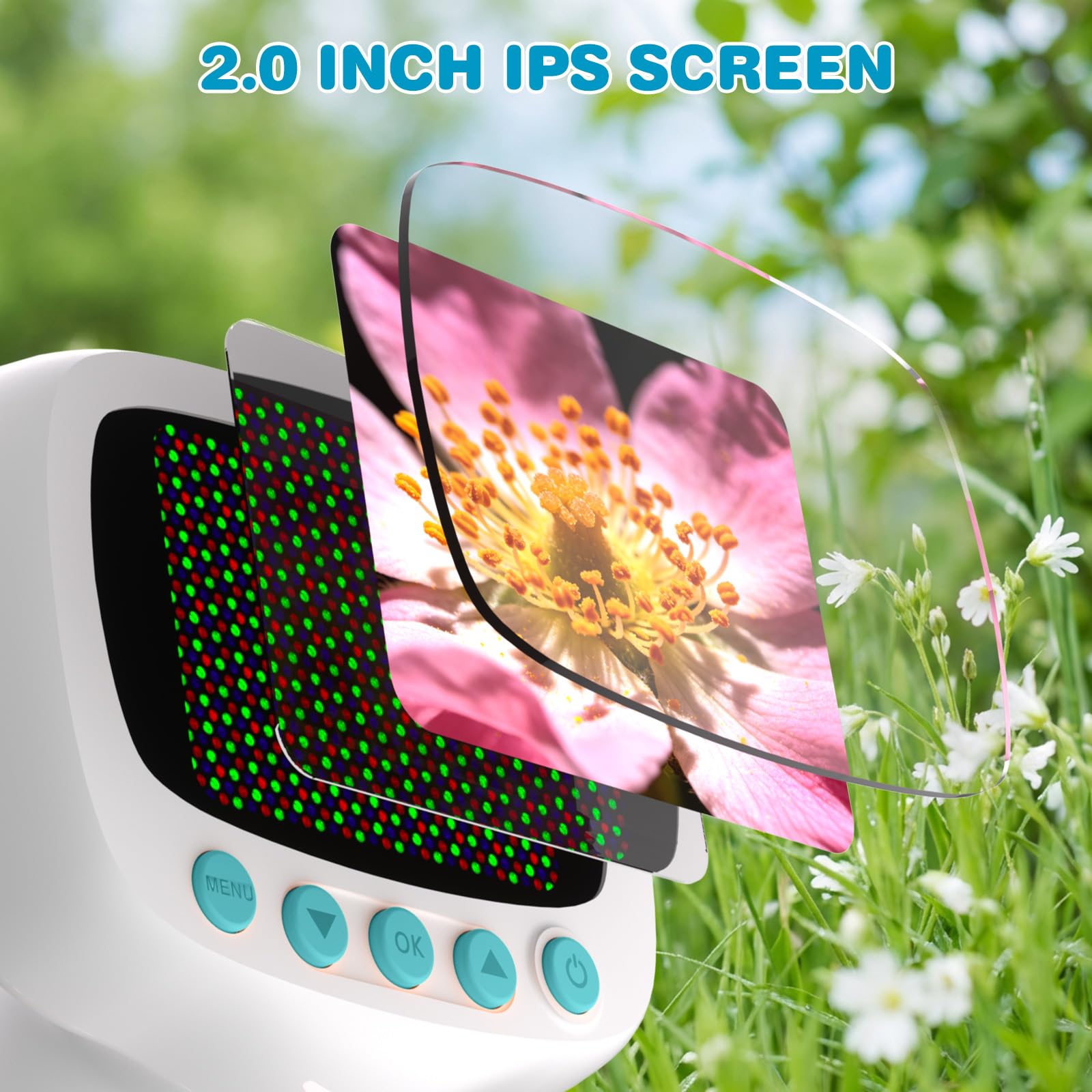 8 LED ring lights with adjustable brightness for clear viewing