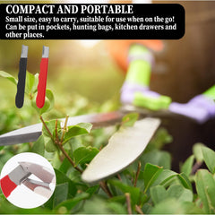 Black 2Pcs Garden Tool Blade Sharpener with cap