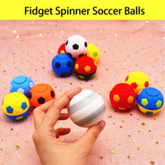 Durable plastic fidget soccer ball spins and lasts