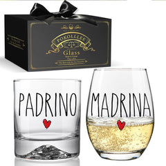 Pokolllee Padrinos Madrina Proposal Wine Glass Set product image