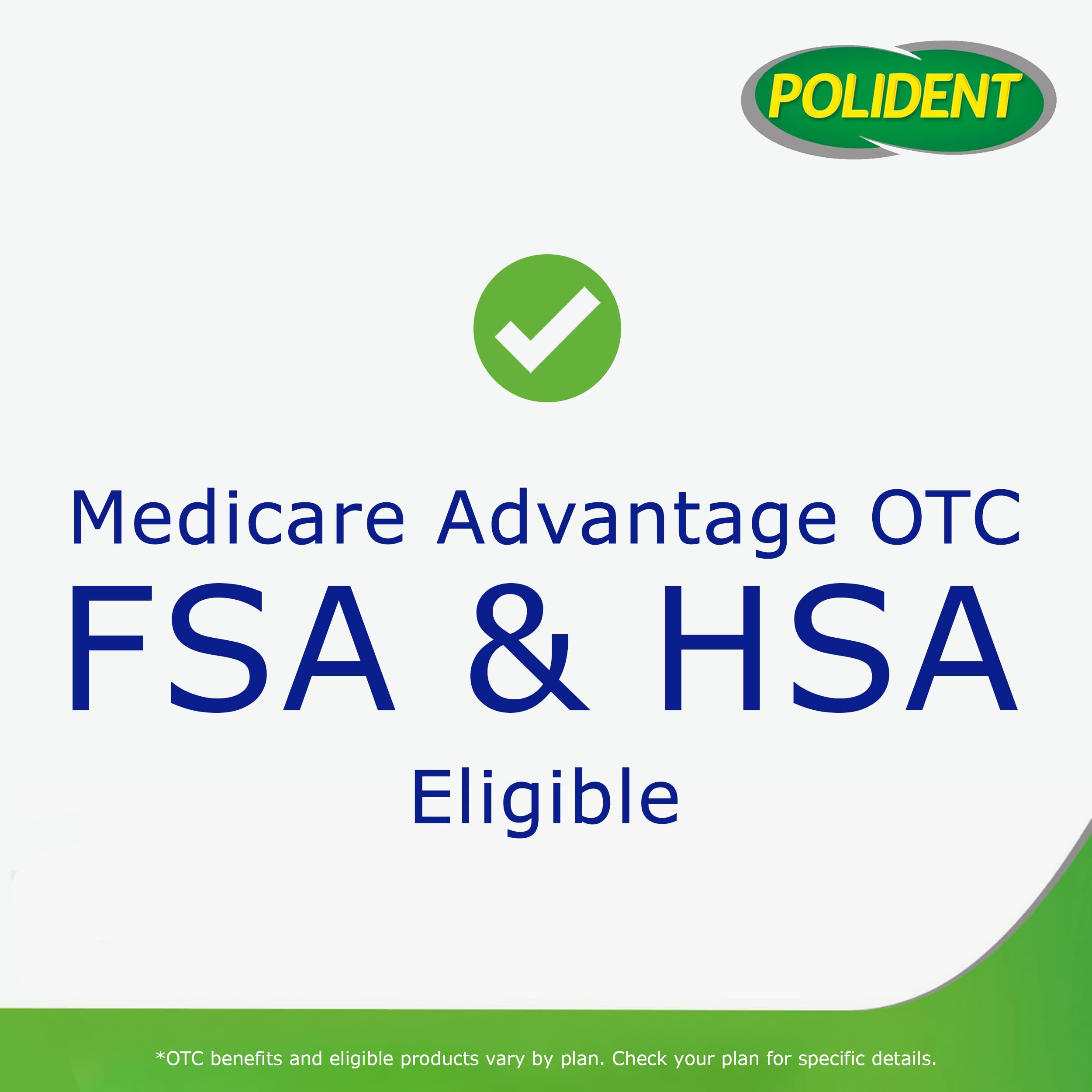 Polident easy to use soak brush rinse tablets