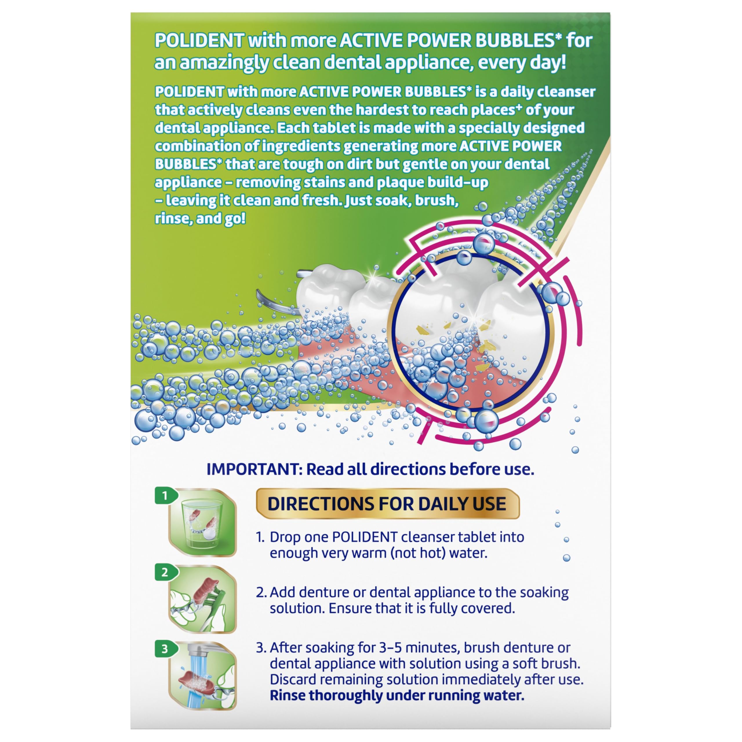 Polident aligners cleaning tablets kit