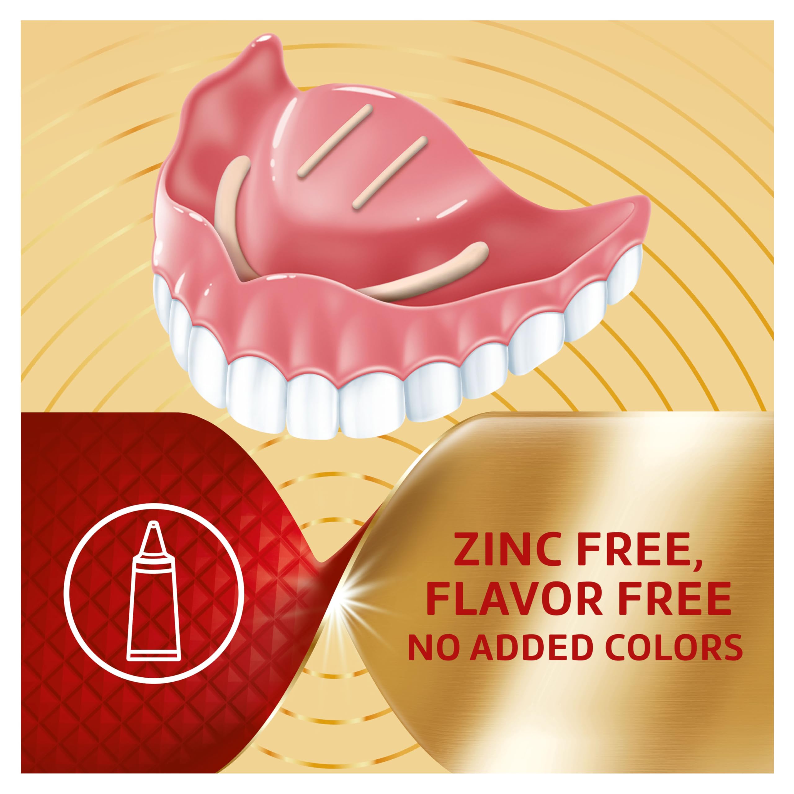 Flavor free Poligrip denture adhesive cream 2.2 oz