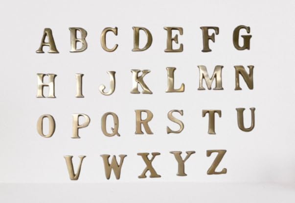 Self adhesive brass alphabet letters for house names