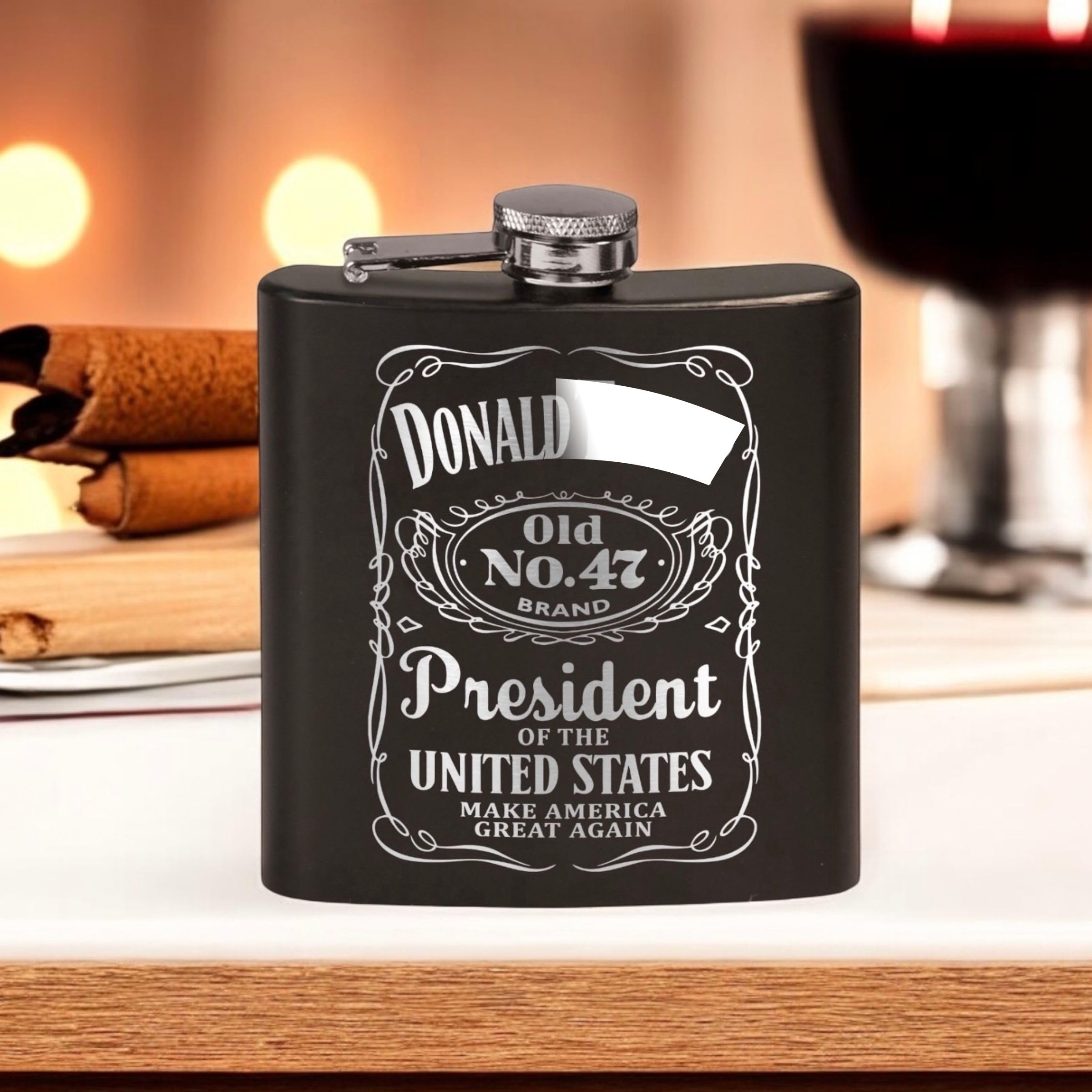 Political gift hip flask suitable for rallies