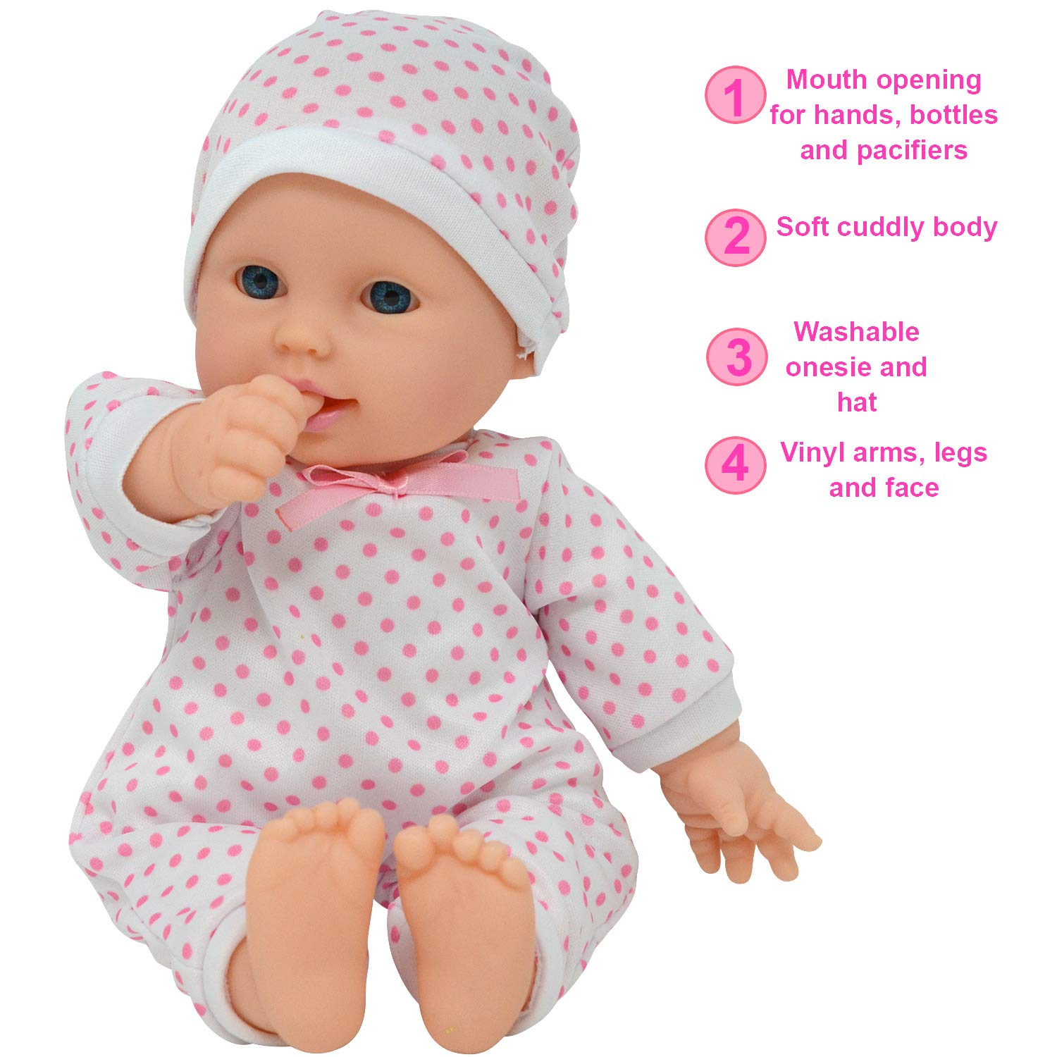 Hand washable doll with removable outfit