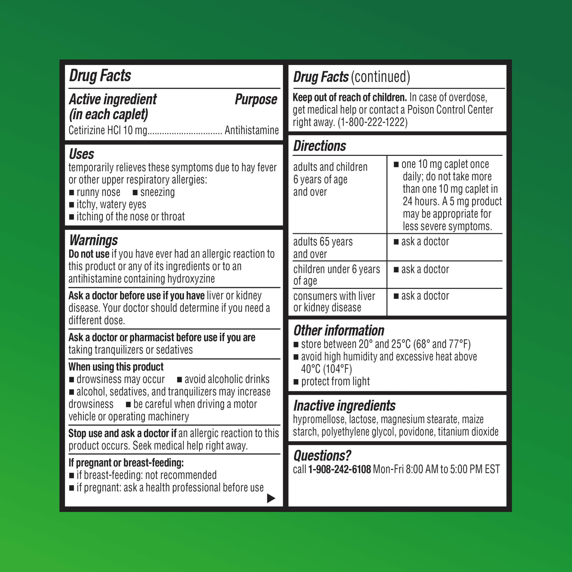 cetirizine hcl 10mg tablets goodmeds pack of 500