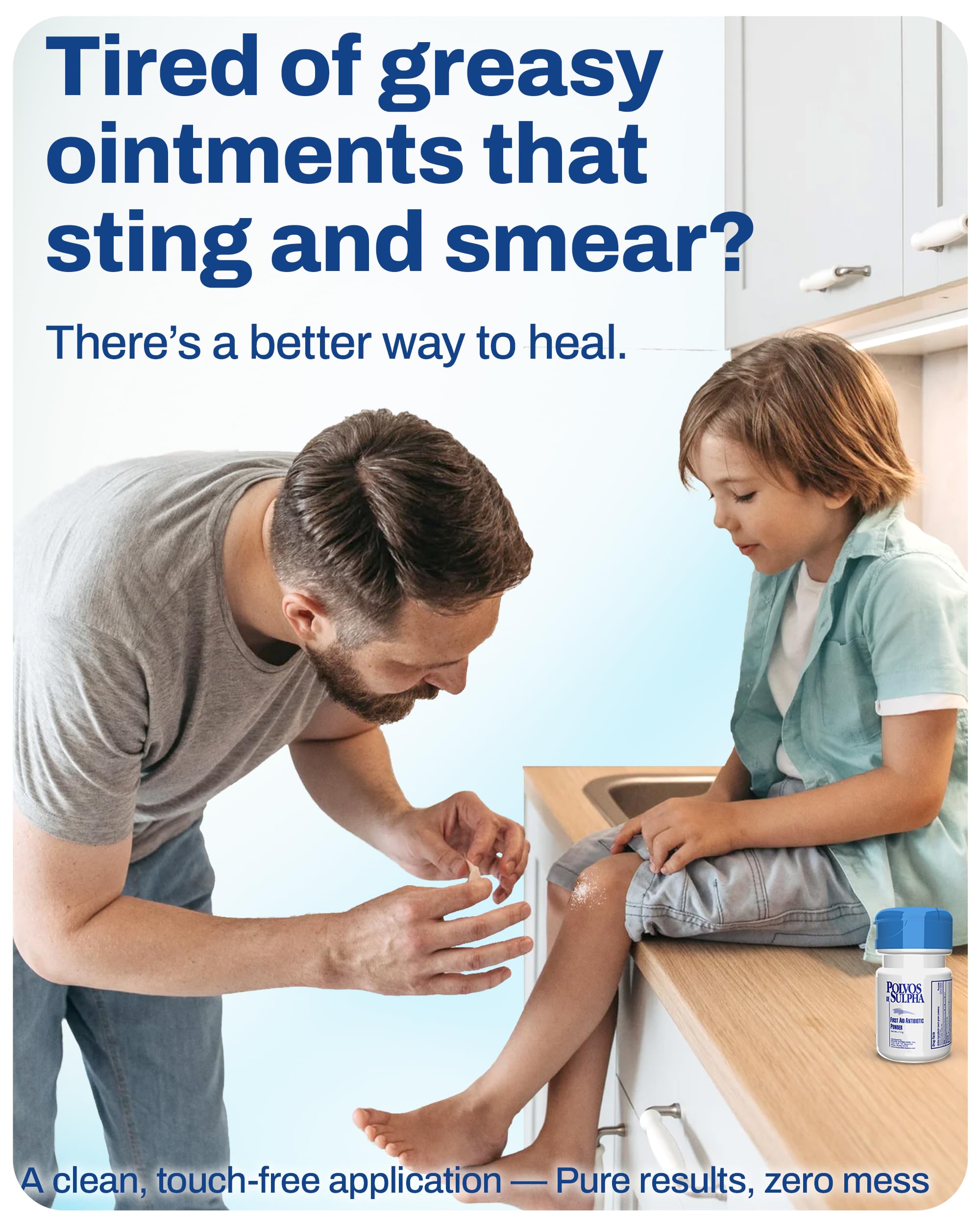 easy to apply POLVOS DE SULPHA first aid powder