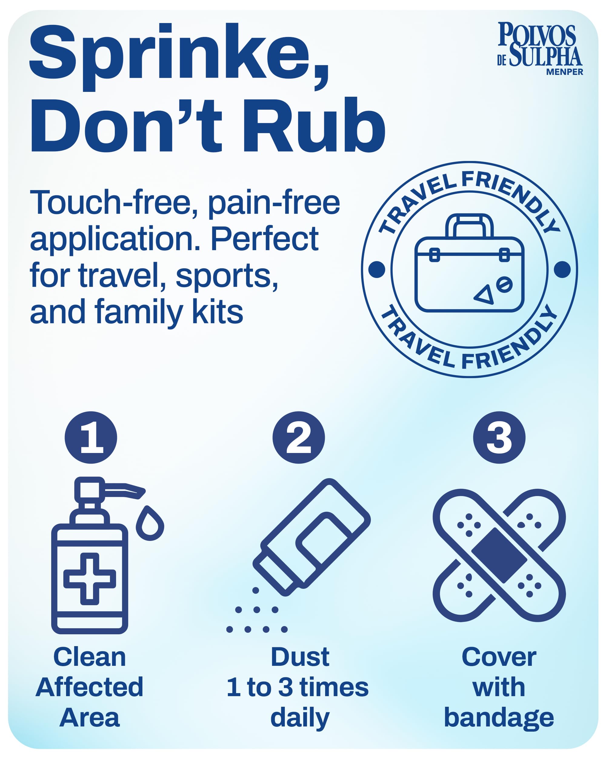 POLVOS DE SULPHA camping and travel wound care powder