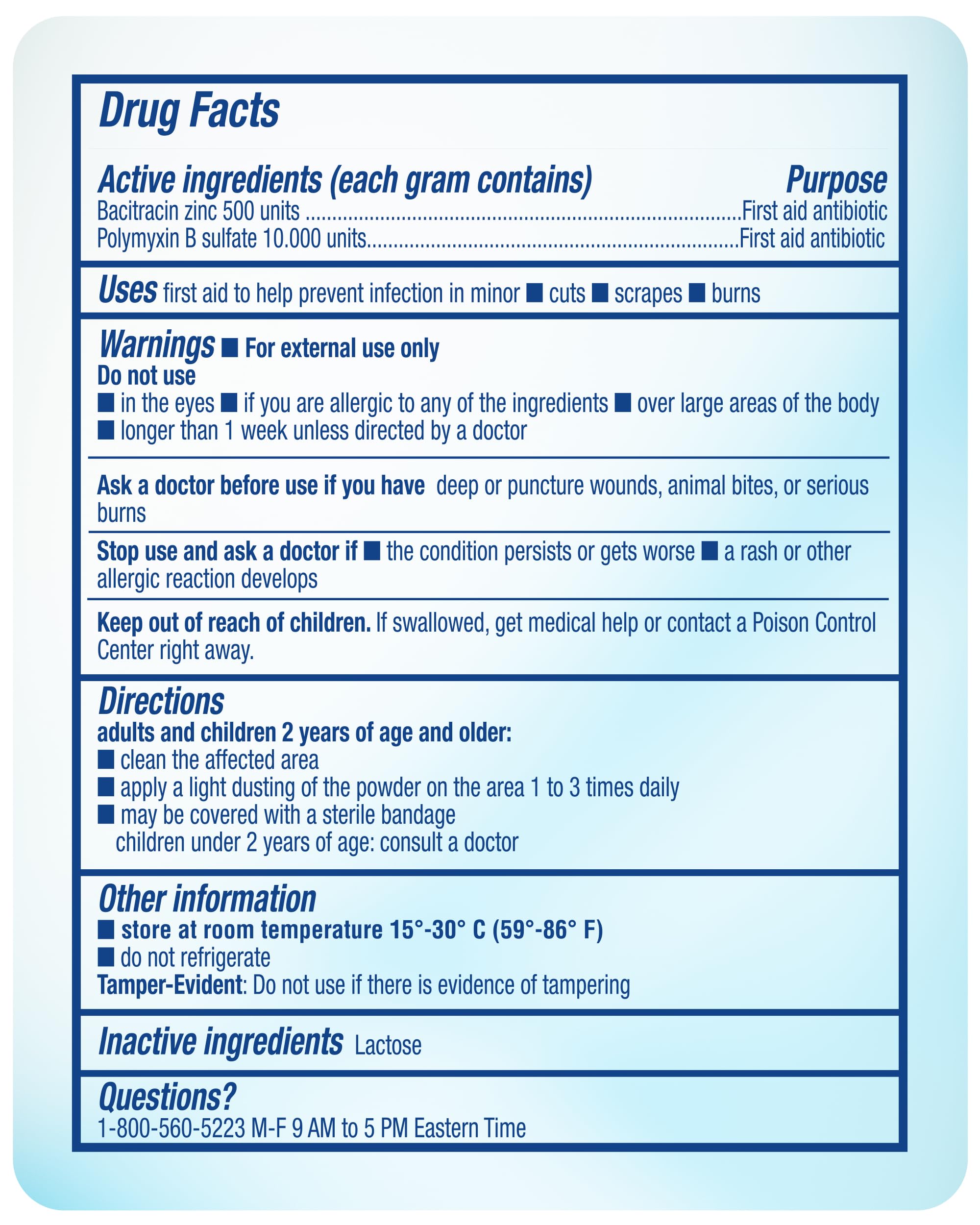 POLVOS DE SULPHA wound infection prevention powder