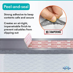Poly bubble mailers 9.5x14.5 with self-seal tape