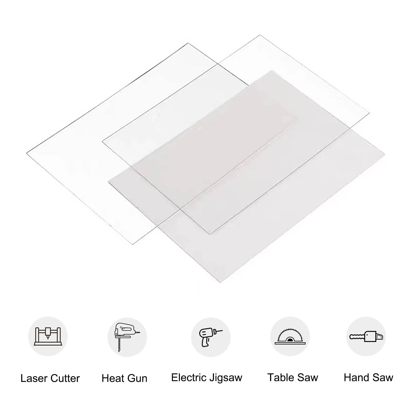 Polycarbonate stencil sheet for arts and crafts