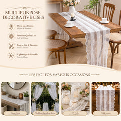 Delicate floral embroidery design for formal table settings