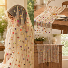 Large 294x75 cm table runner for dining tables