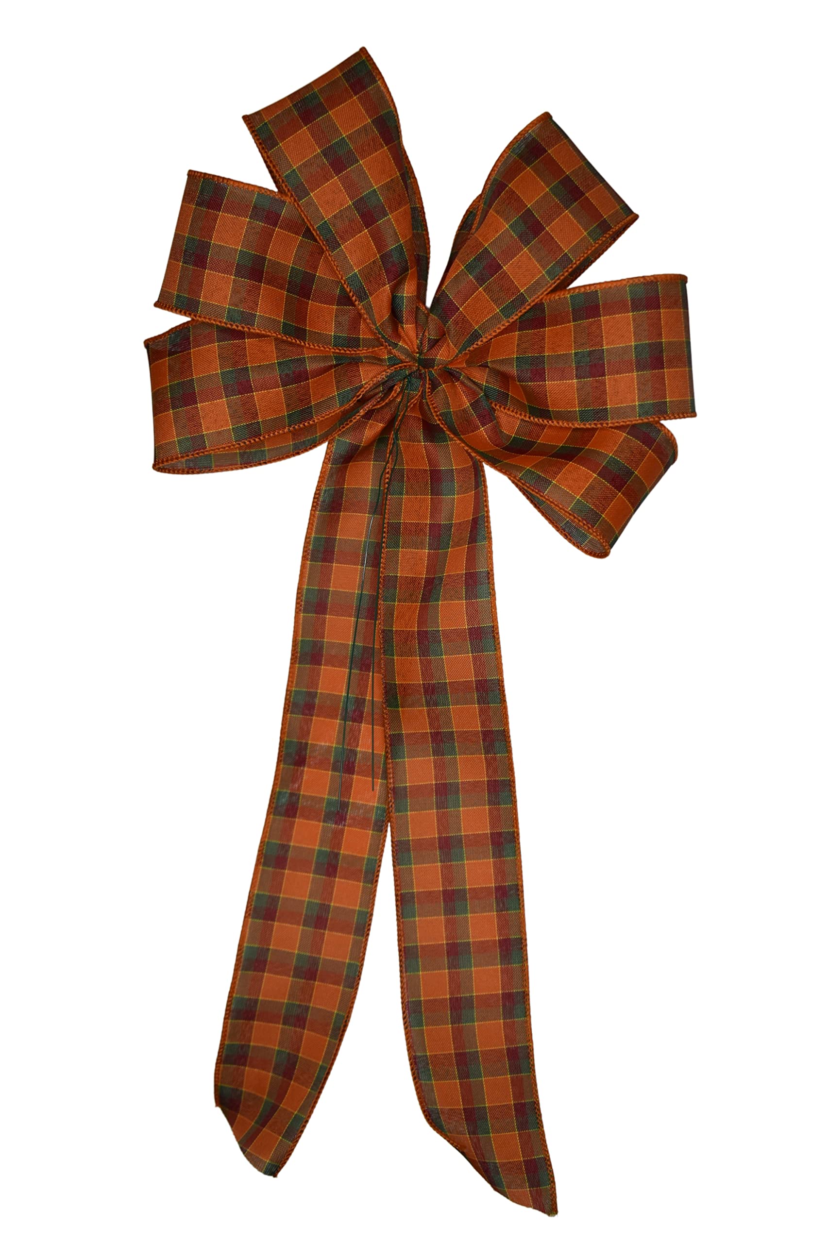 Polyester wired ribbon bow for reshaping