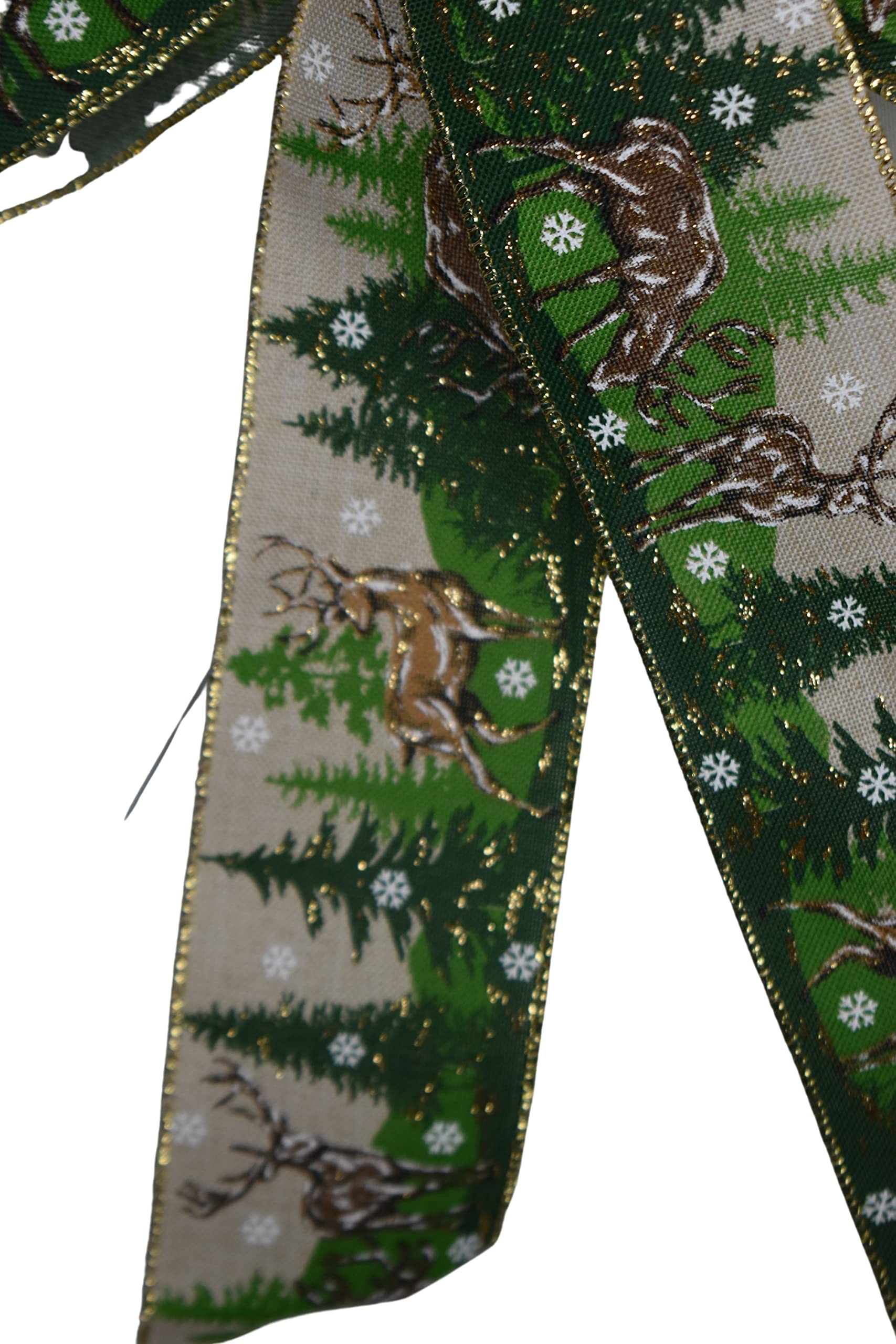 wreath bow made with polyester wired ribbon