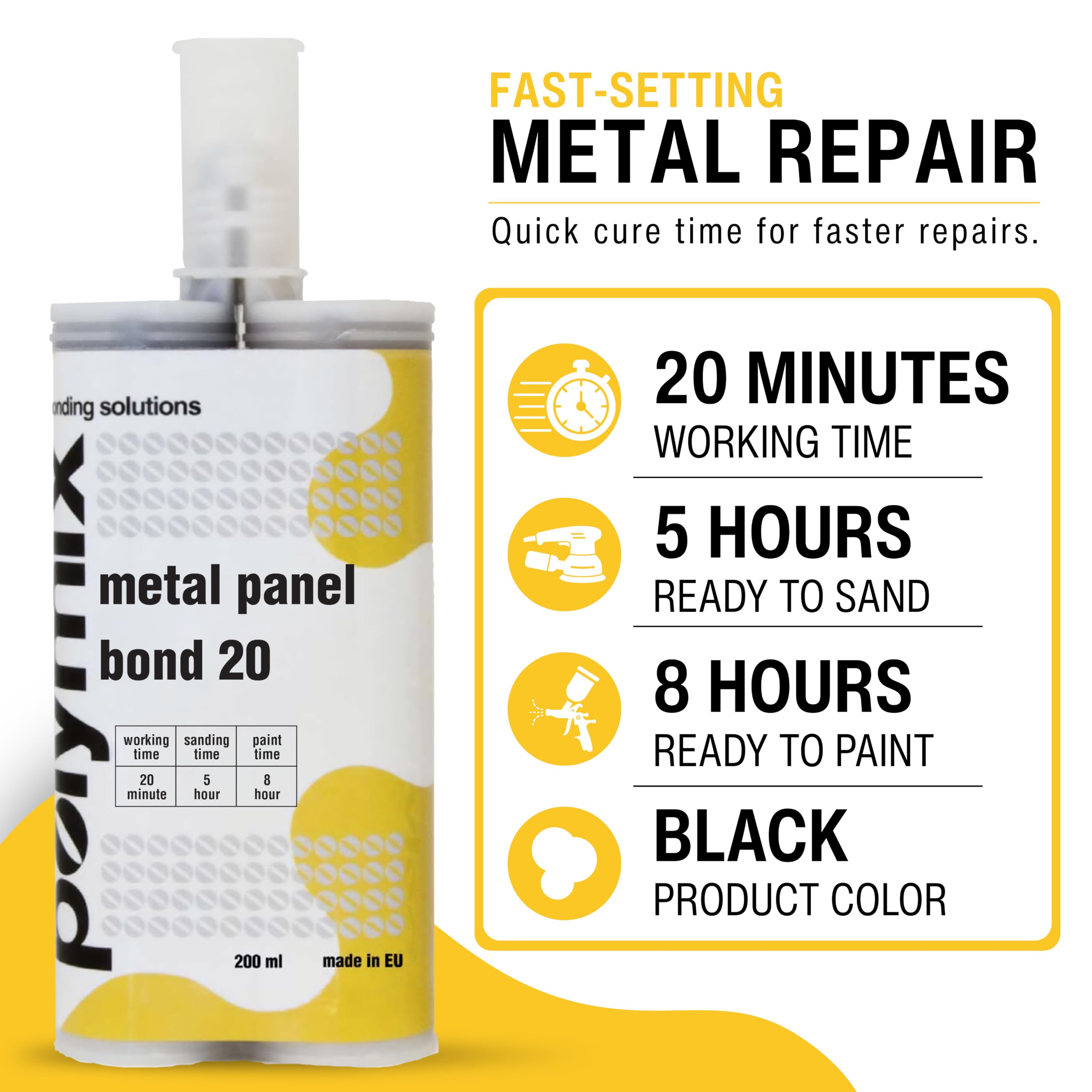 Polymix Panel Bond 20 adhesive cartridge and mixing nozzle